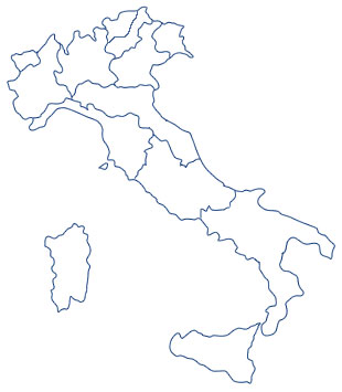cartina dell'Italia selezionabile